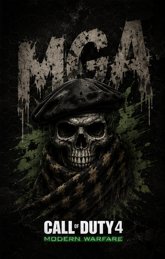 Calavera con boina MGA Call of Duty 4